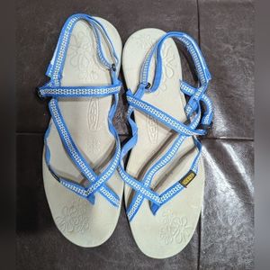 Keen women's adjustable blue sandals sz 9